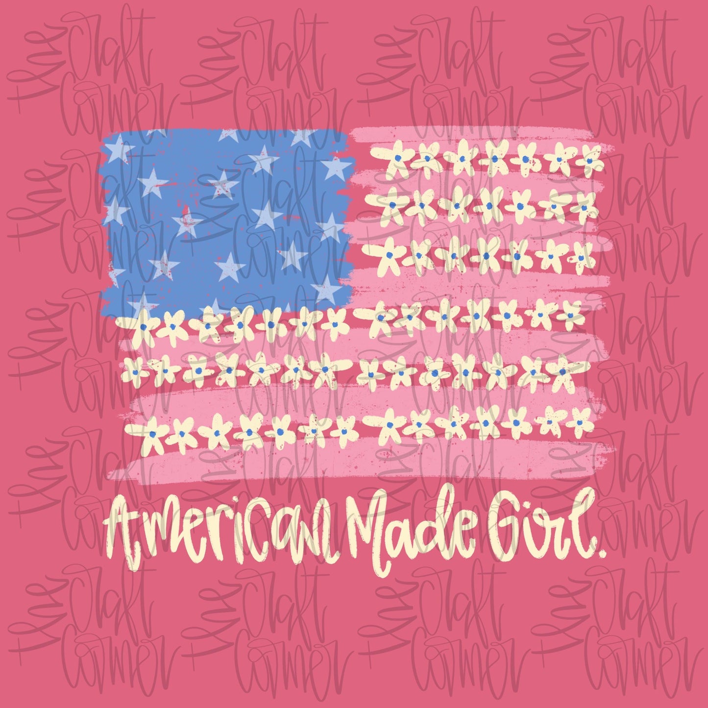 All American Girl PNG, American Flag PNG, Patriotic PNG, American Made Png, Whimsy Png, Girly Png, Dainty Png, Stripes Png, Memorial Day Png