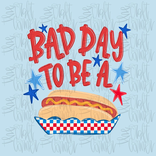 Bad Day To Be A Hotdog PNG, American Flag PNG, Patriotic PNG, American Made Png, Whimsy Png, Girly Png, Stripes Png, Memorial Day Png
