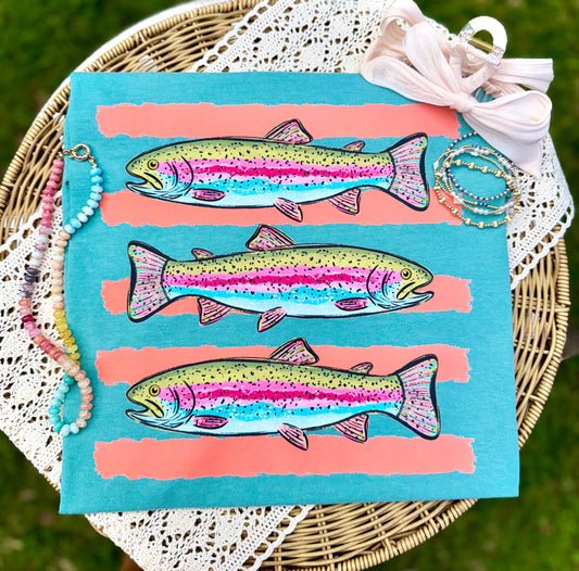 Trout PNG, Fish PNG, Summer PNG, Spring Png, Whimsy Png, Girly Png, Stripes Png, Dainty Png, Lake Days Png, Trout Fish Png, Trendy Png