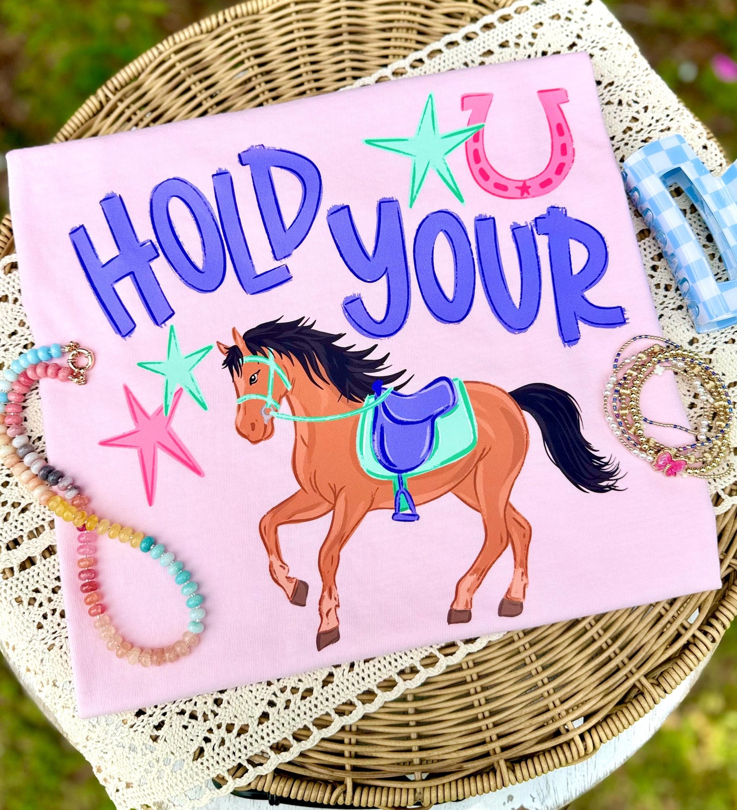 Hold Your Horses PNG, Horse PNG, Trending PNG, Catch Phrase Png, Rodeo Png, Girly Png, Boutique Png, Preppy Png, Girly Png
