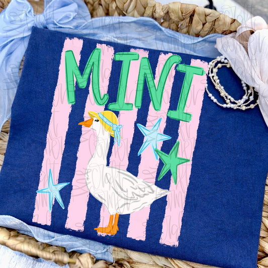 Mini Goose PNG, Goose PNG, Mothers Day PNG, Viral Png, Geese Png, Coquette Png, Mommy and Me Png, Stripes Png, Girly Png, Trendy Png
