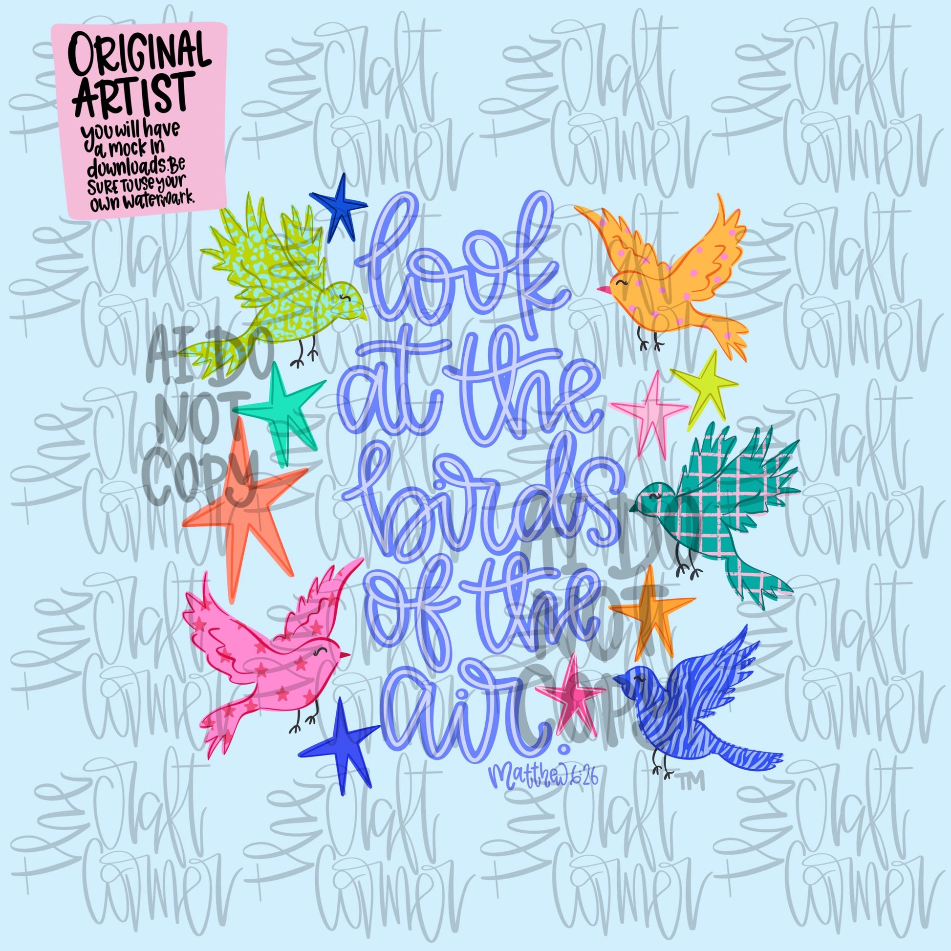 Look At The Birds Of The Air PNG, Biblical PNG, Gods Promises PNG, Religious Png, Jesus Png, Bible Story Png, Doodle Png, Matthew 6:26 Png